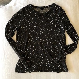 Who What Wear Polka Dot Long Sleeve Tee